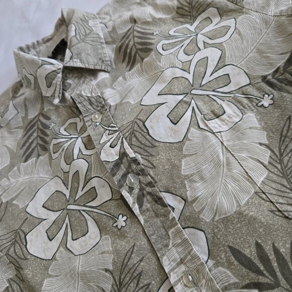 Men's Malihini Hawaii Vintage Batik Hibiscus Floral Hawaiian Shirt SZ L - Picture 2 of 8